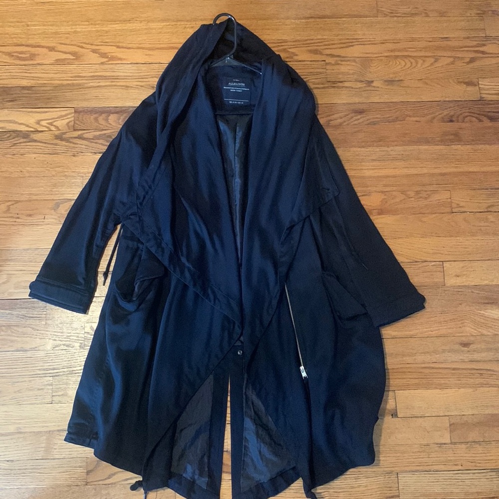 AllSaints Long Black Jacket